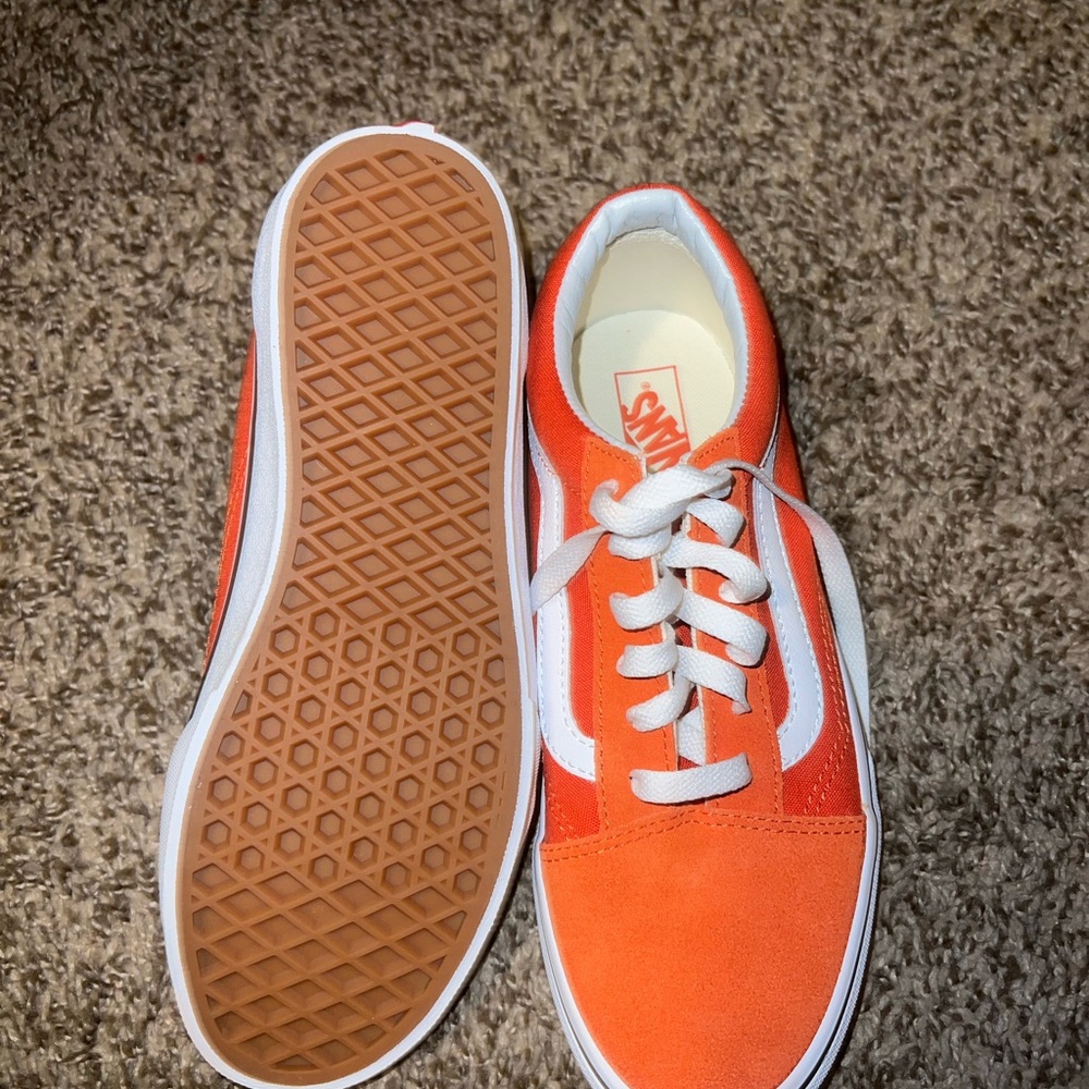 Orange Vans ( NEW) without box